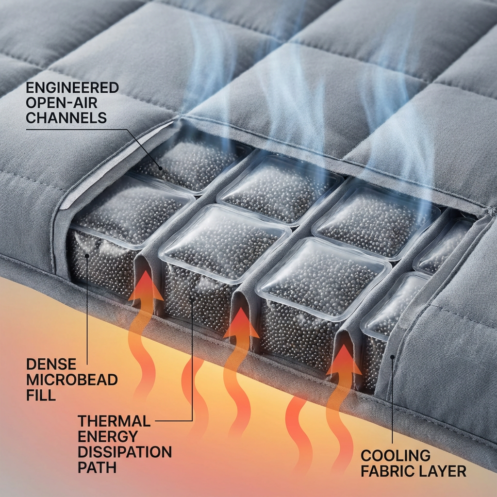 Tru-Balance Grid · Patent #US11,283,417 — 16 sealed pockets with open air channels